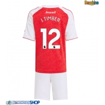 Maglie da calcio Arsenal Jurrien Timber #12 Prima Maglia Bambino 2025-26 Manica Corta + Pantaloni corti)